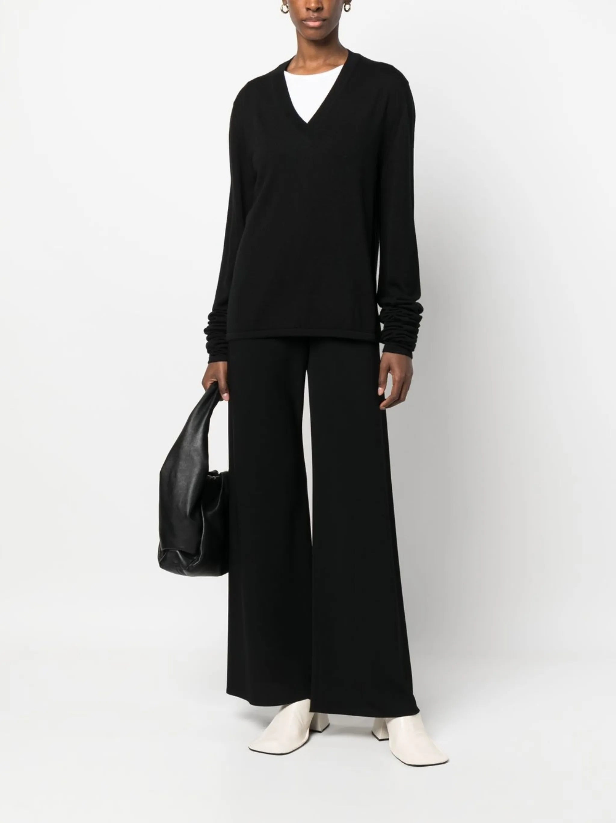 high-waisted wide-leg trousers - 2