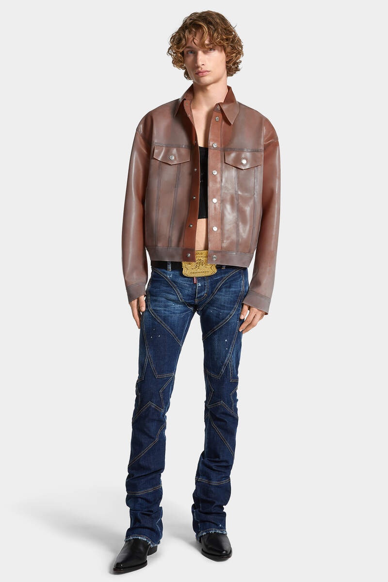 PANNO LATEX JEAN JACKET - 5