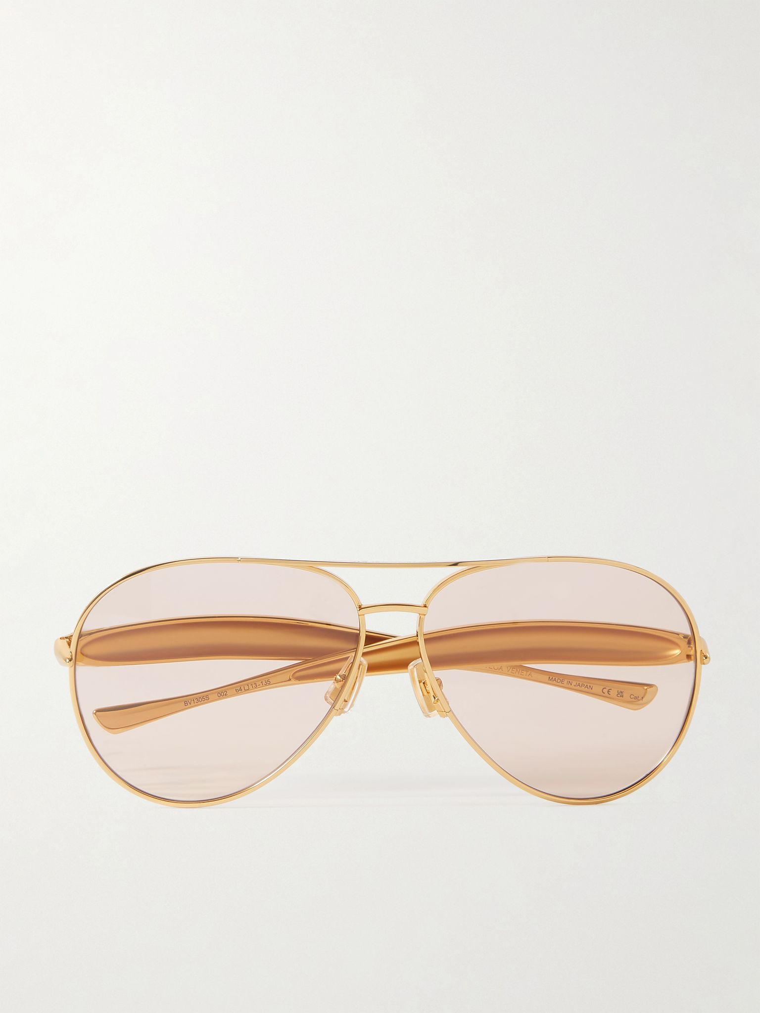 Sardine aviator-style gold-tone sunglasses Gold - 1