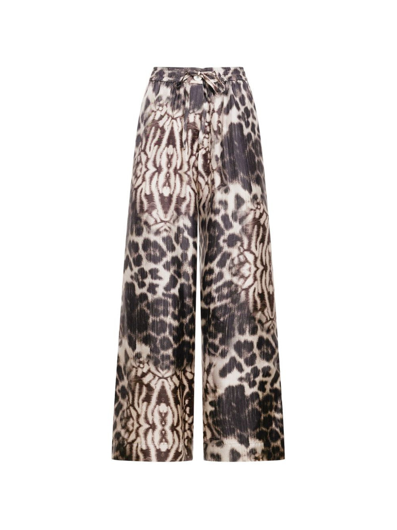 Aloe leopard-print palazzo trousers 1