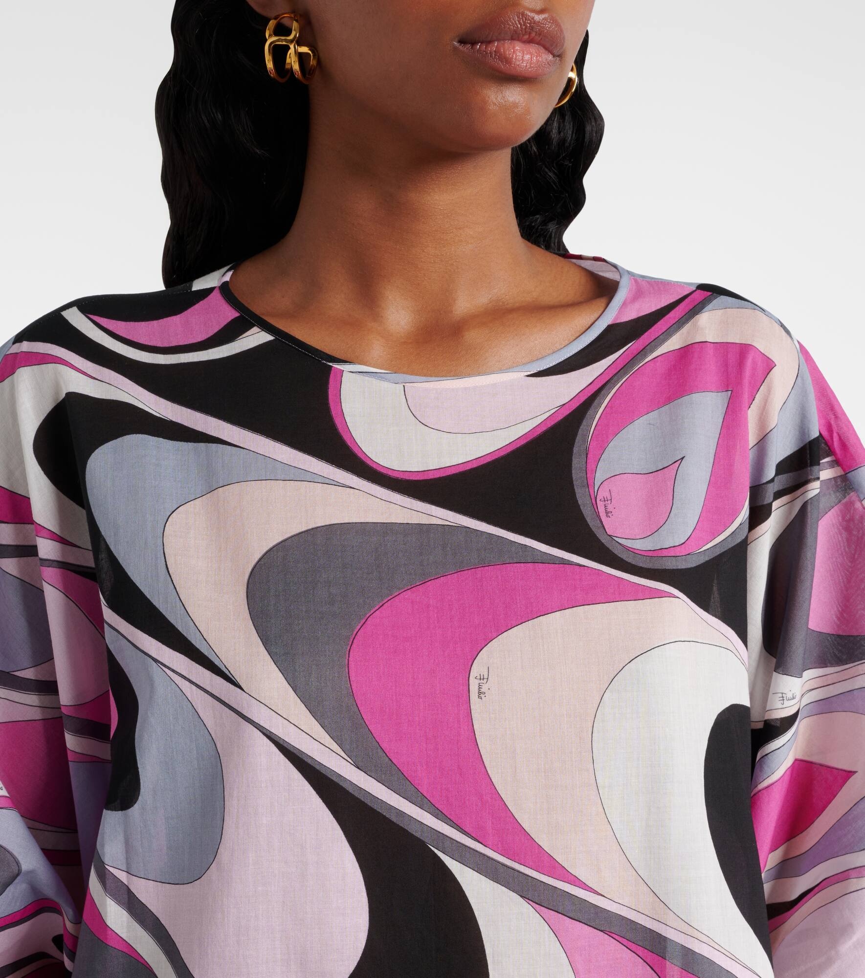 Onde cotton muslin kaftan - 4