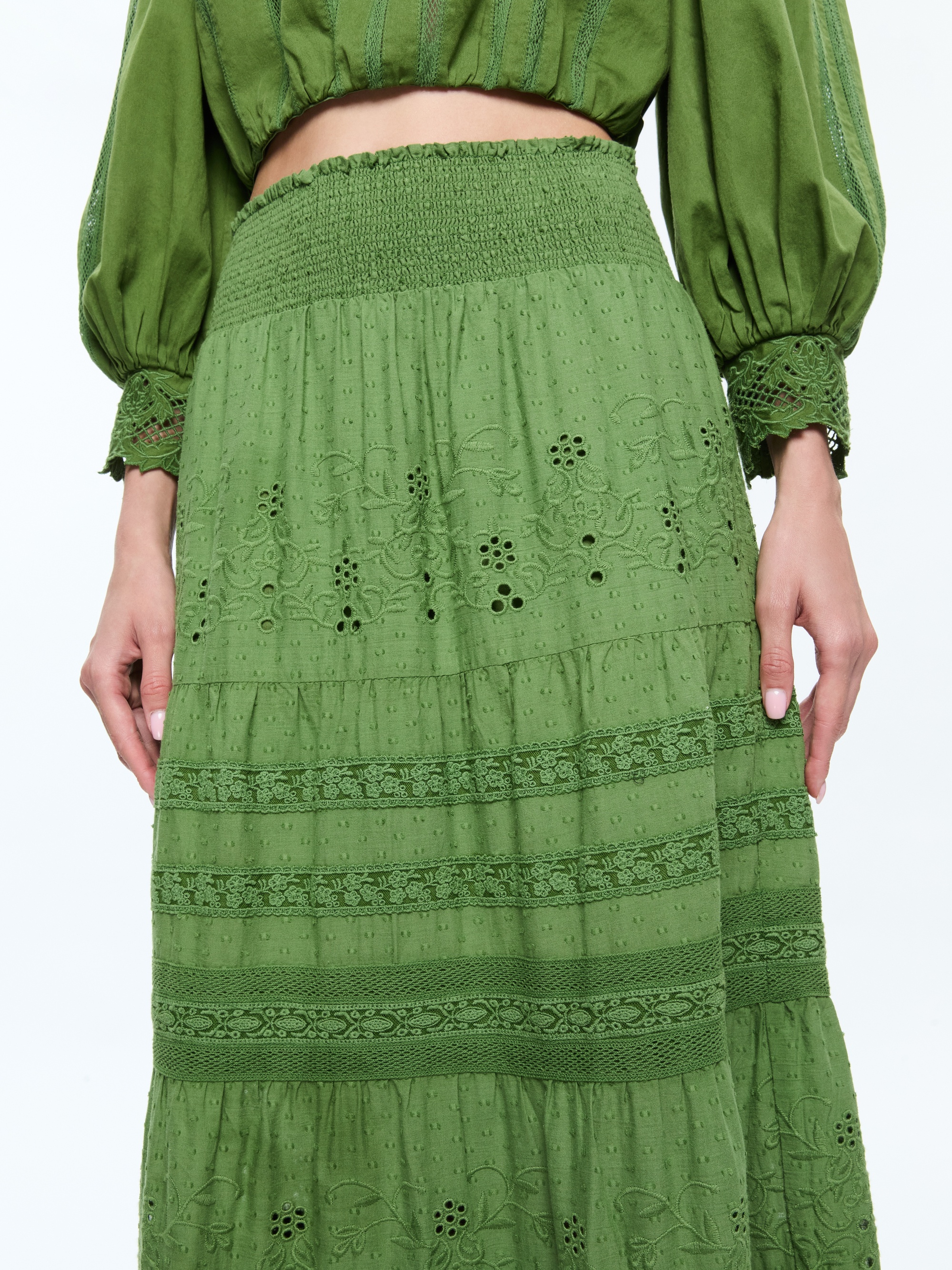 AISHA TIERED MAXI SKIRT - 5