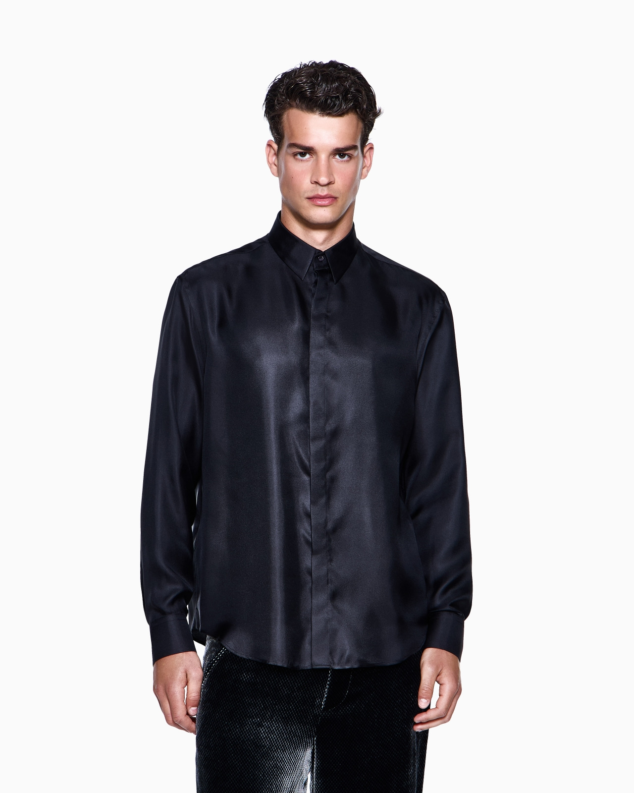 REGULAR-FIT SHIRT IN SILK TWILL - 4