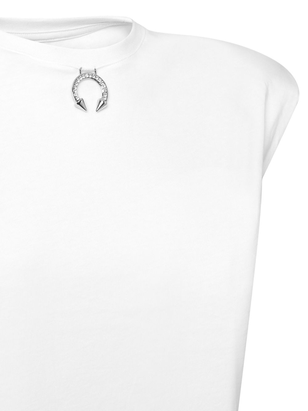 ring-embellished padded tank top - 2