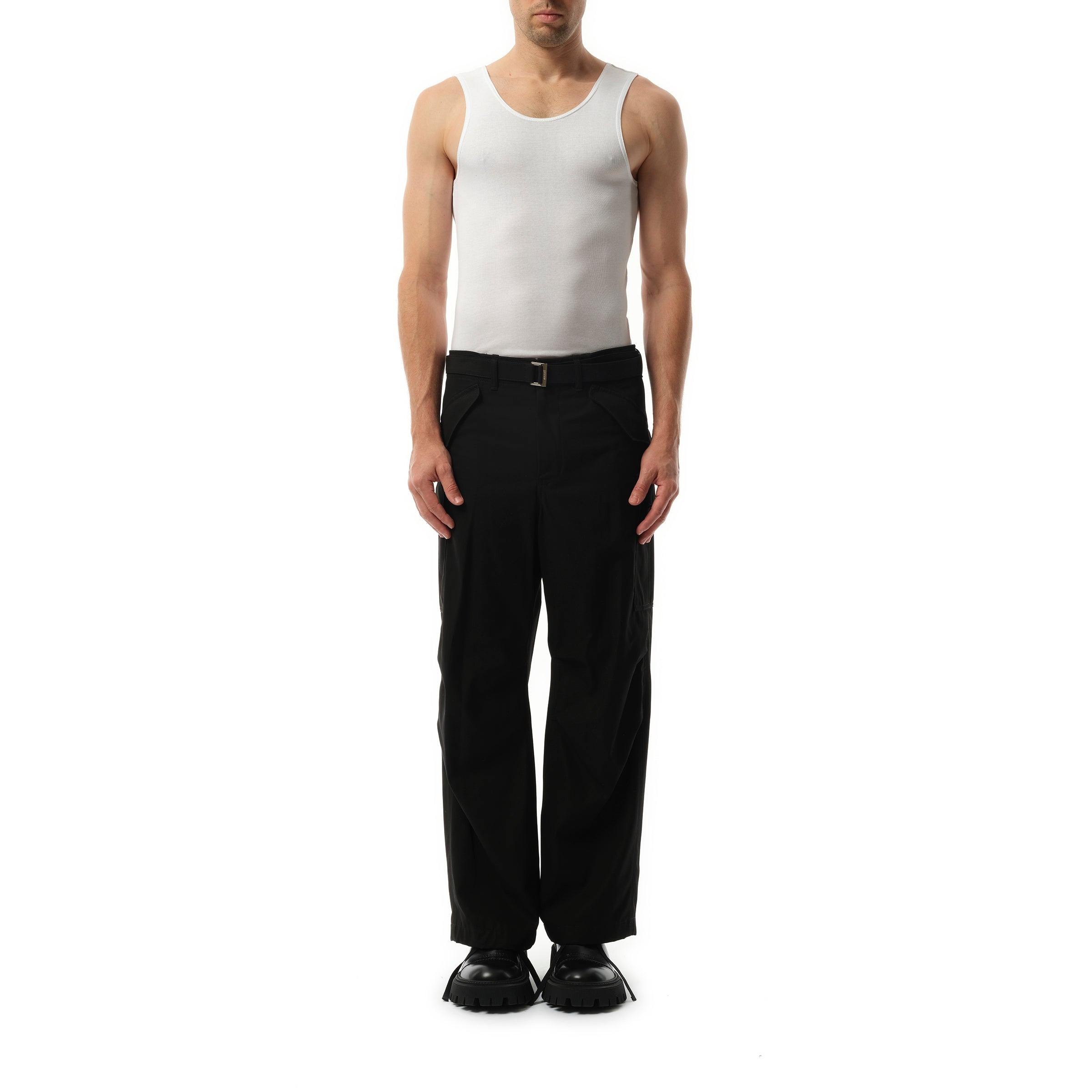 Cotton Twill Pants in Black - 4