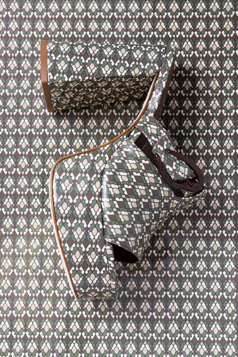 Dolly Verona Mule In Seaweed Vichy Patent Leather 6