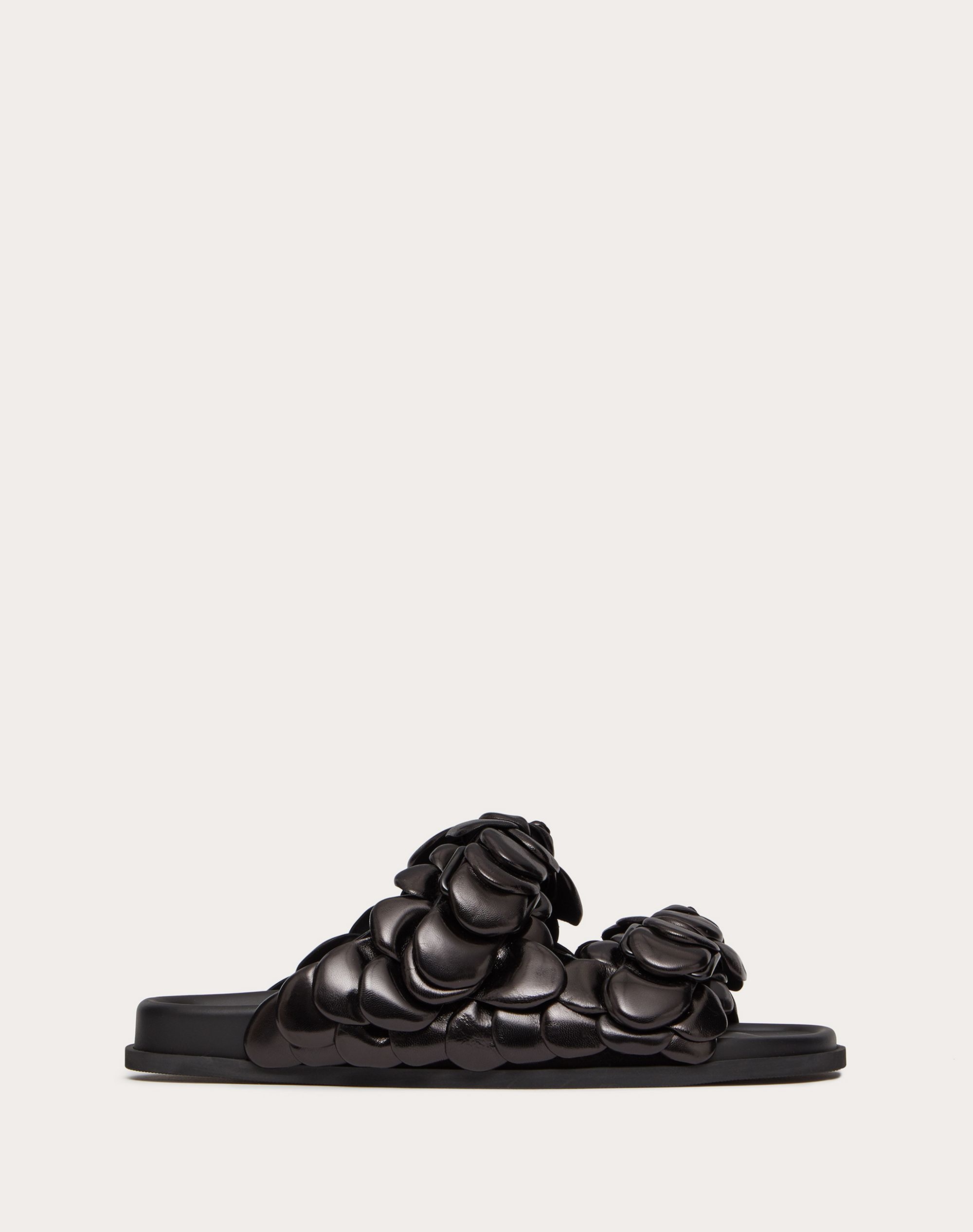 Atelier Shoe Valentino Garavani Kidskin Slide Sandal with Petals - 1