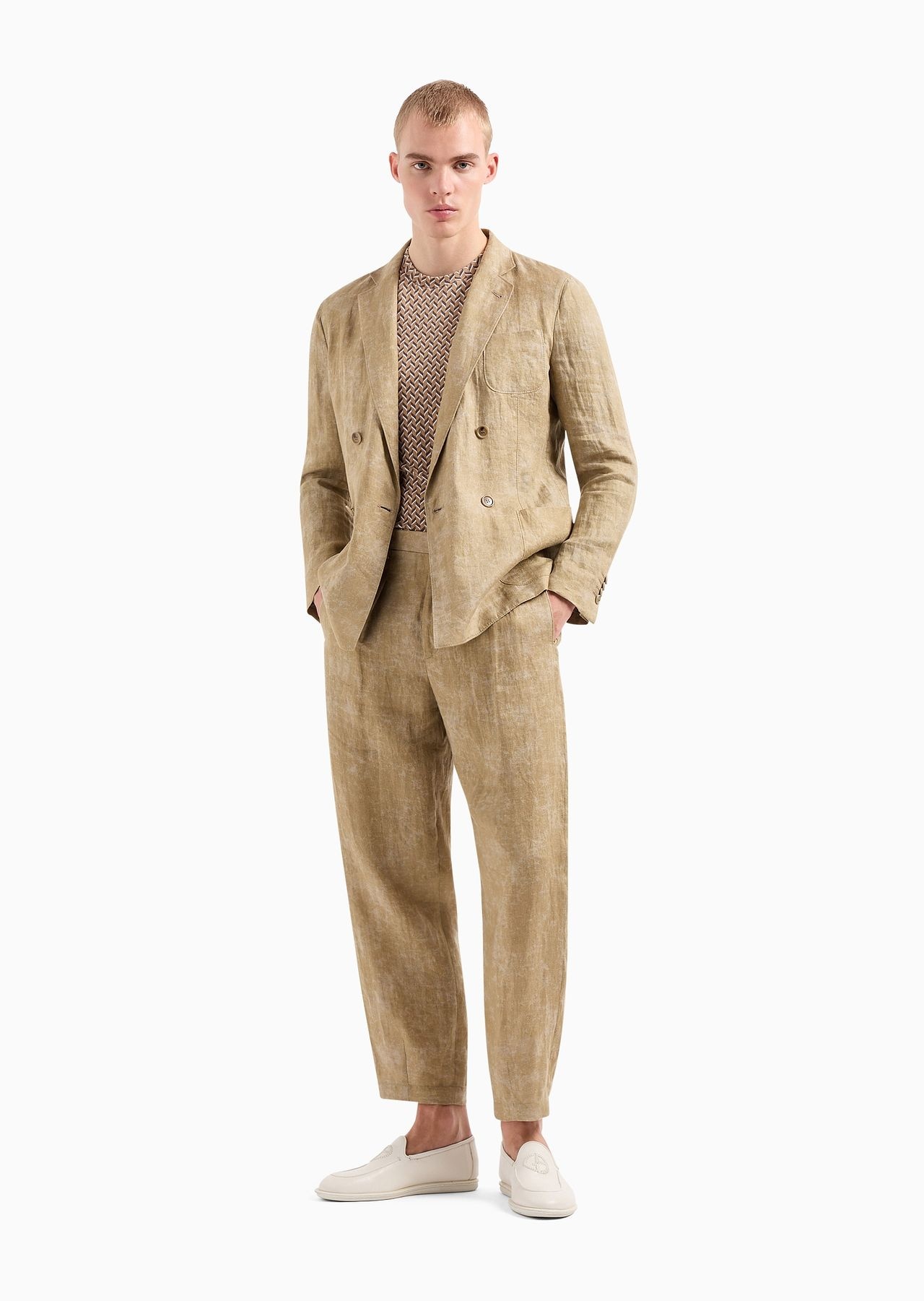 Upton line linen double-breasted jacket - 4