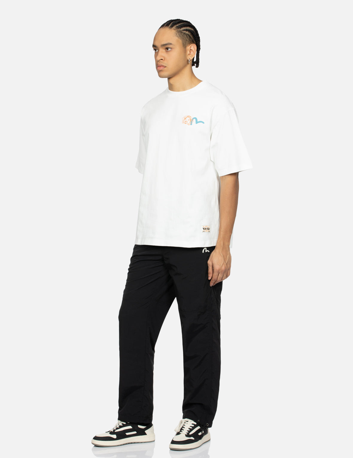 GODHEAD AND KAMON CUTOUT DAICOCK PRINT RELAX FIT JOGGERS - 4