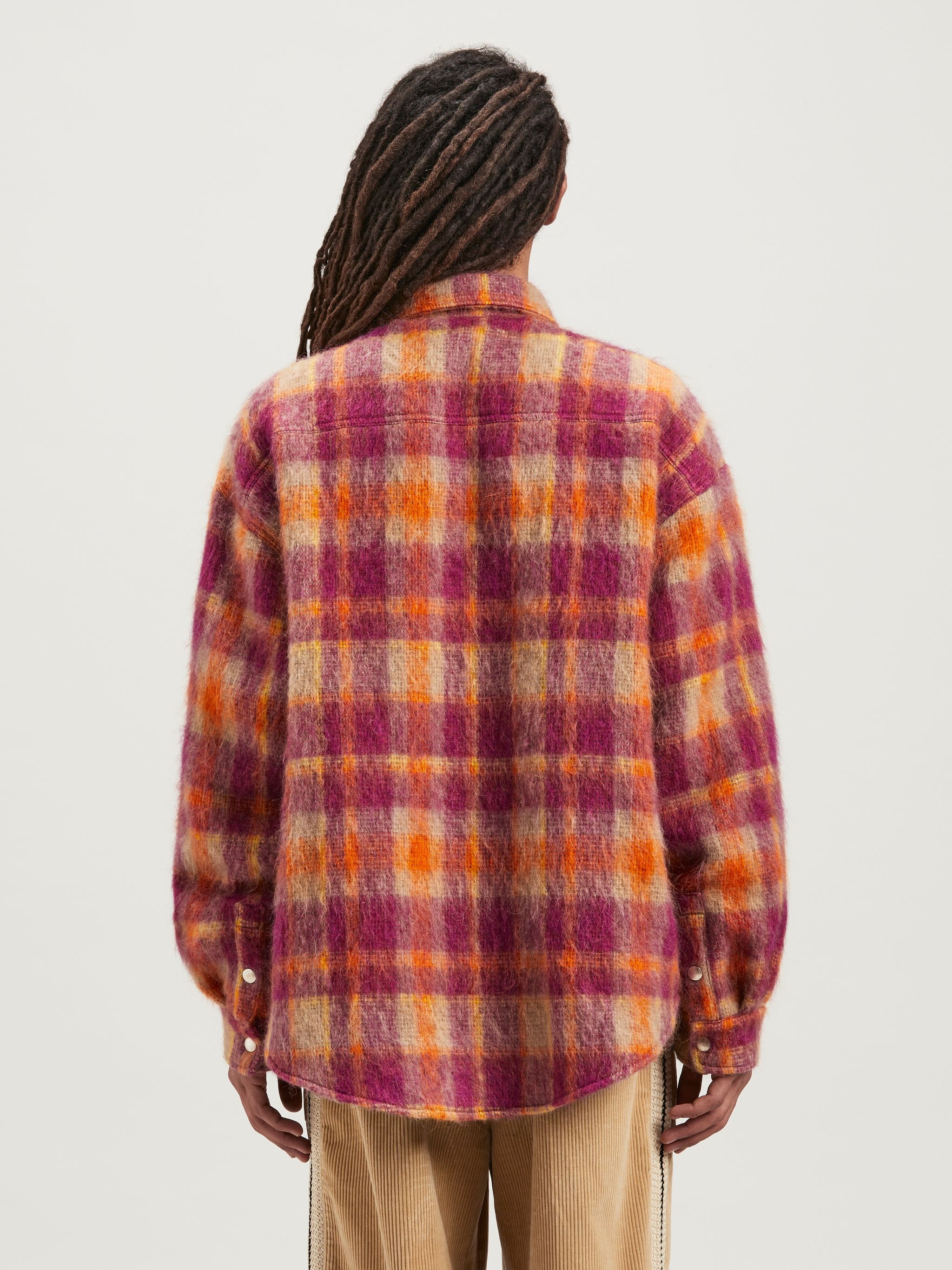 Brushed Wool Check Oveshirt - 5