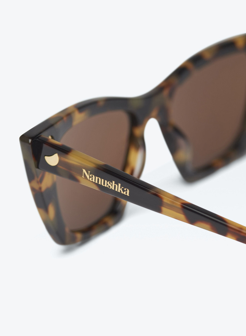 BRUNA - Bio-plastic sunglasses - Dark amber 3