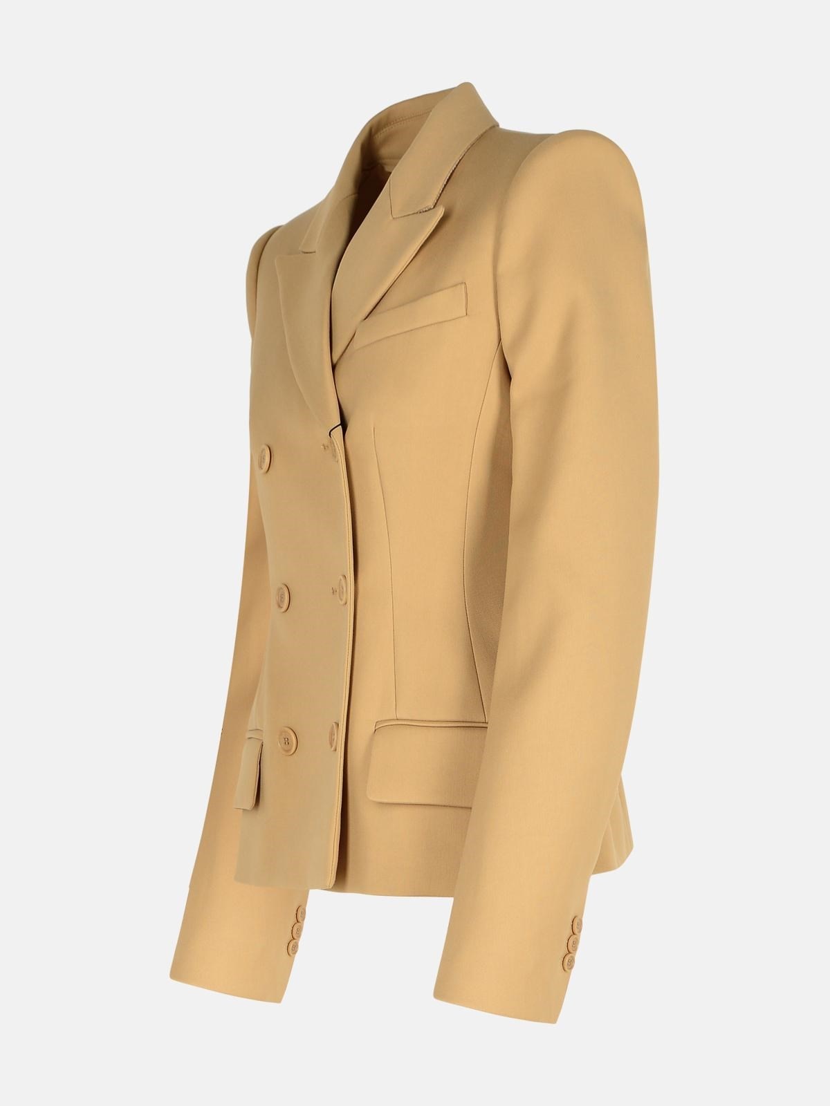 'CABLO' BEIGE COTTON BLEND BLAZER - 2