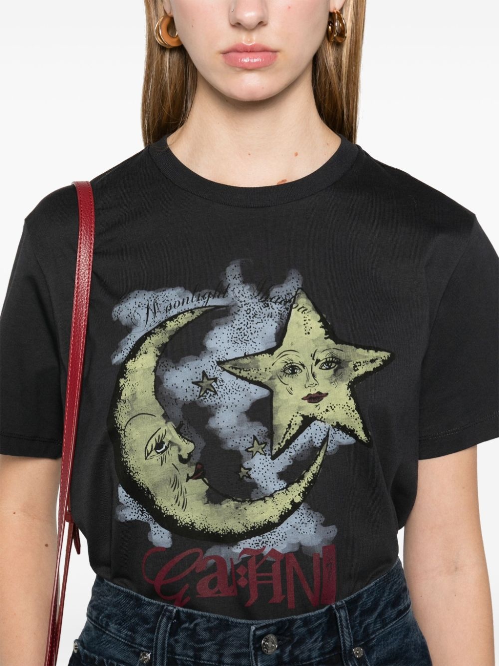 Moonlight-print T-shirt - 5