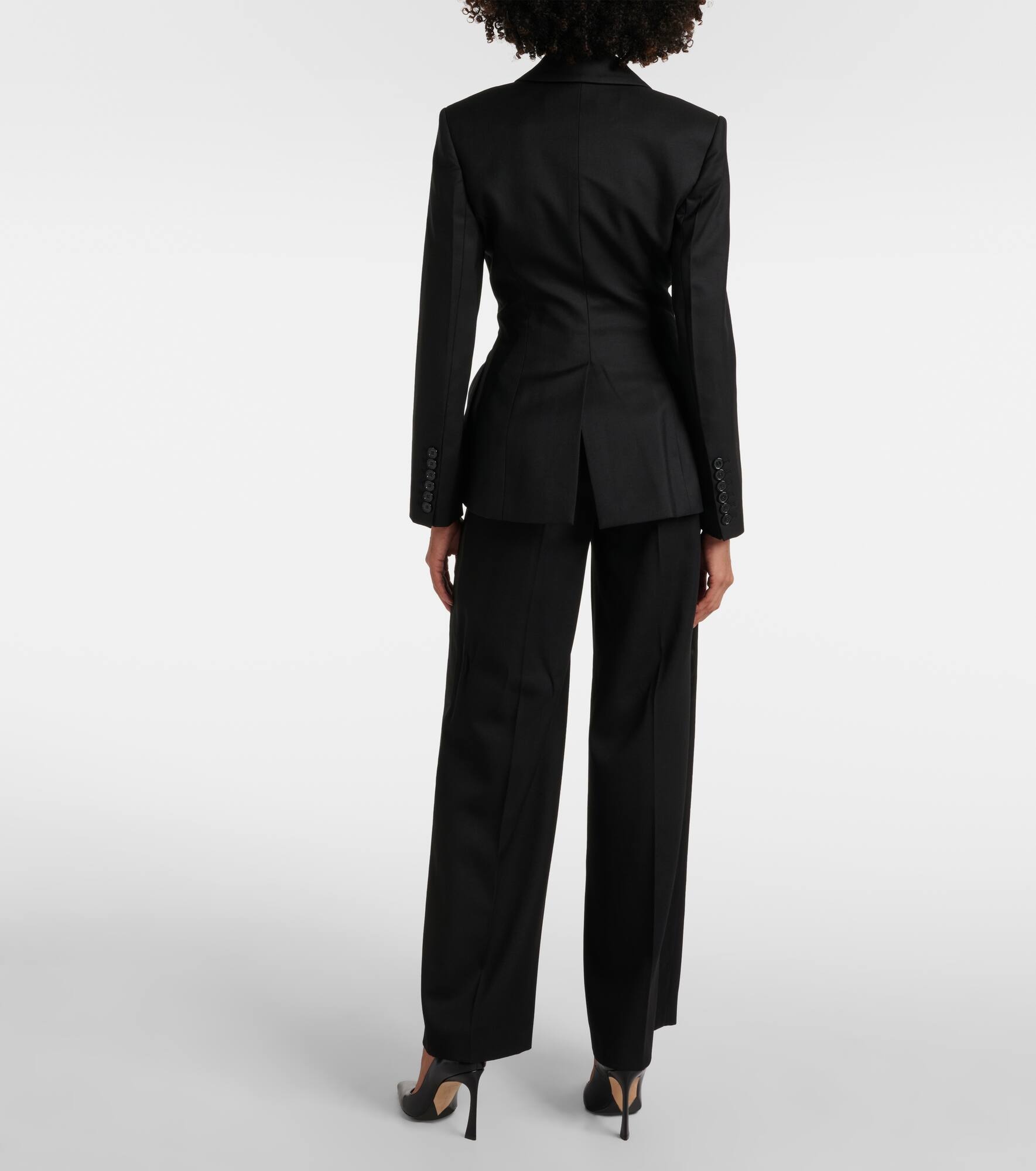 Wool gabardine blazer - 3