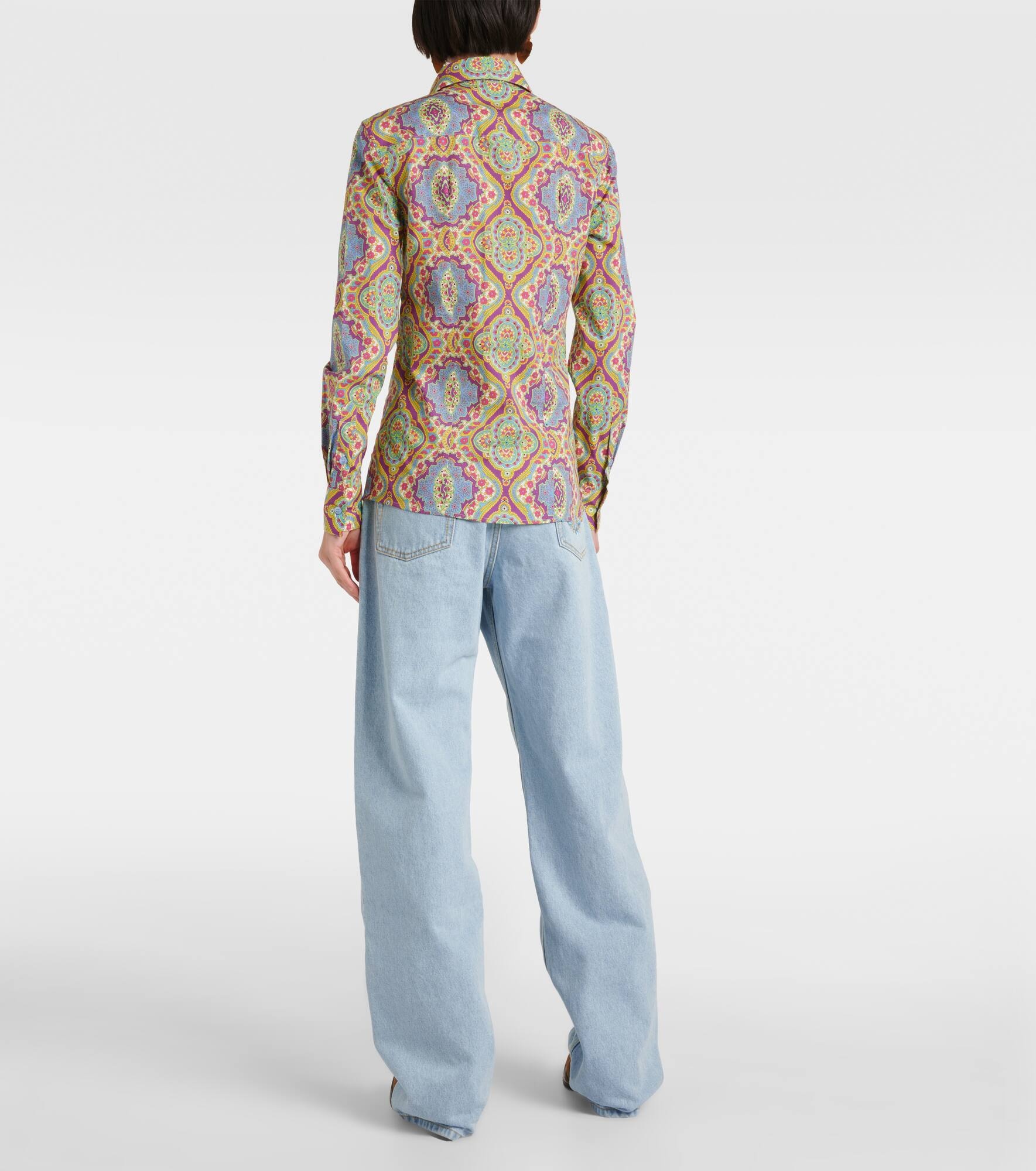Printed cotton-blend shirt - 3
