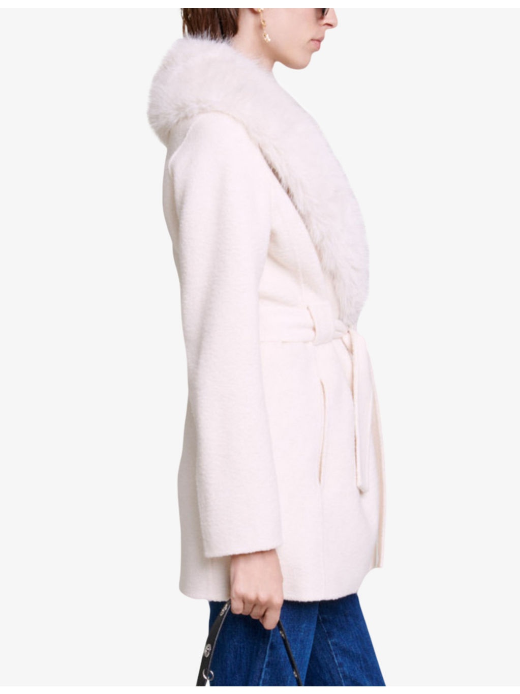 Galaxyo belted-waist wool-blend coat - 3