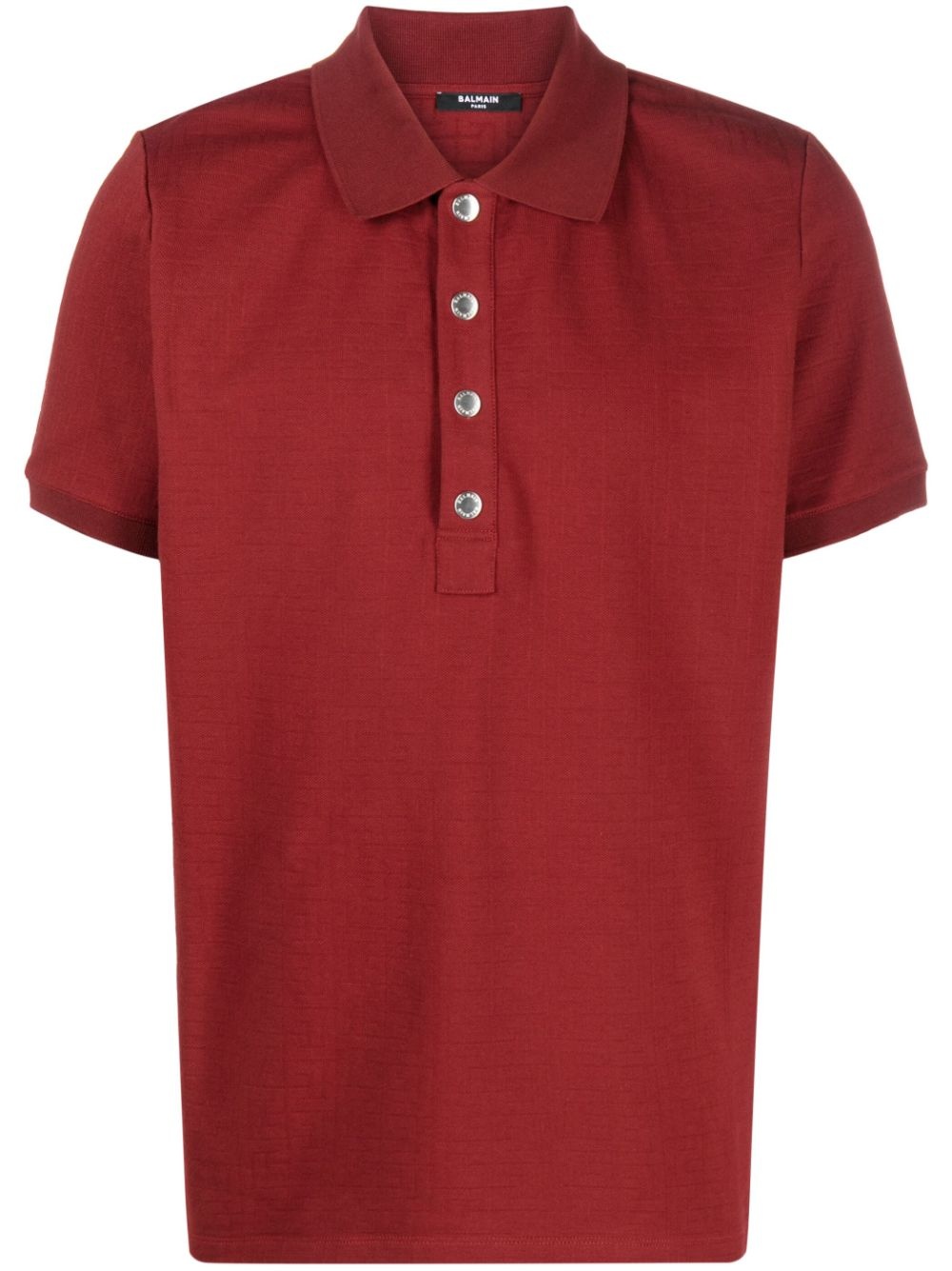 monogram-pattern piqué polo shirt - 1