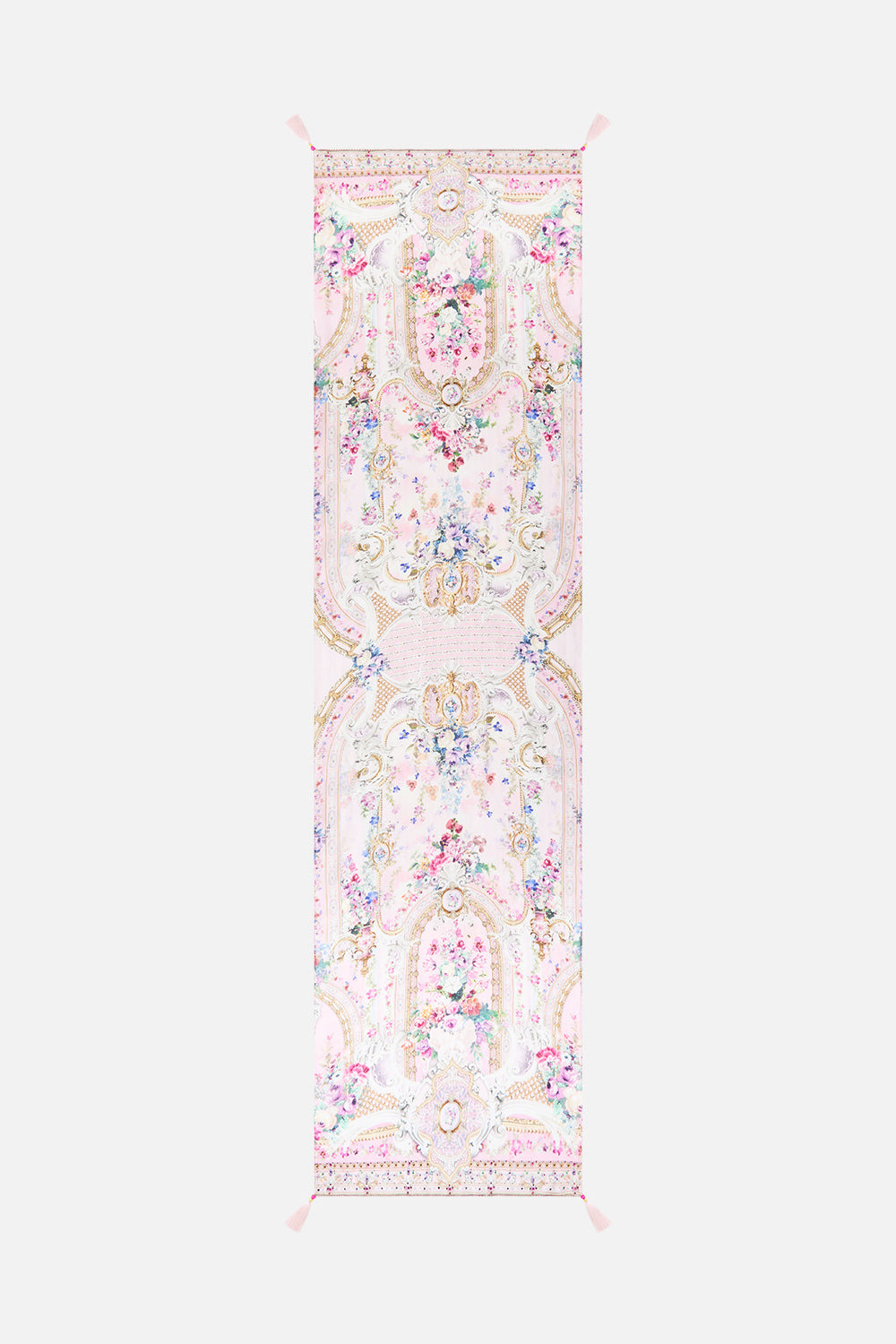 LONG SILK CRINKLE CHIFFON SCARF - 2