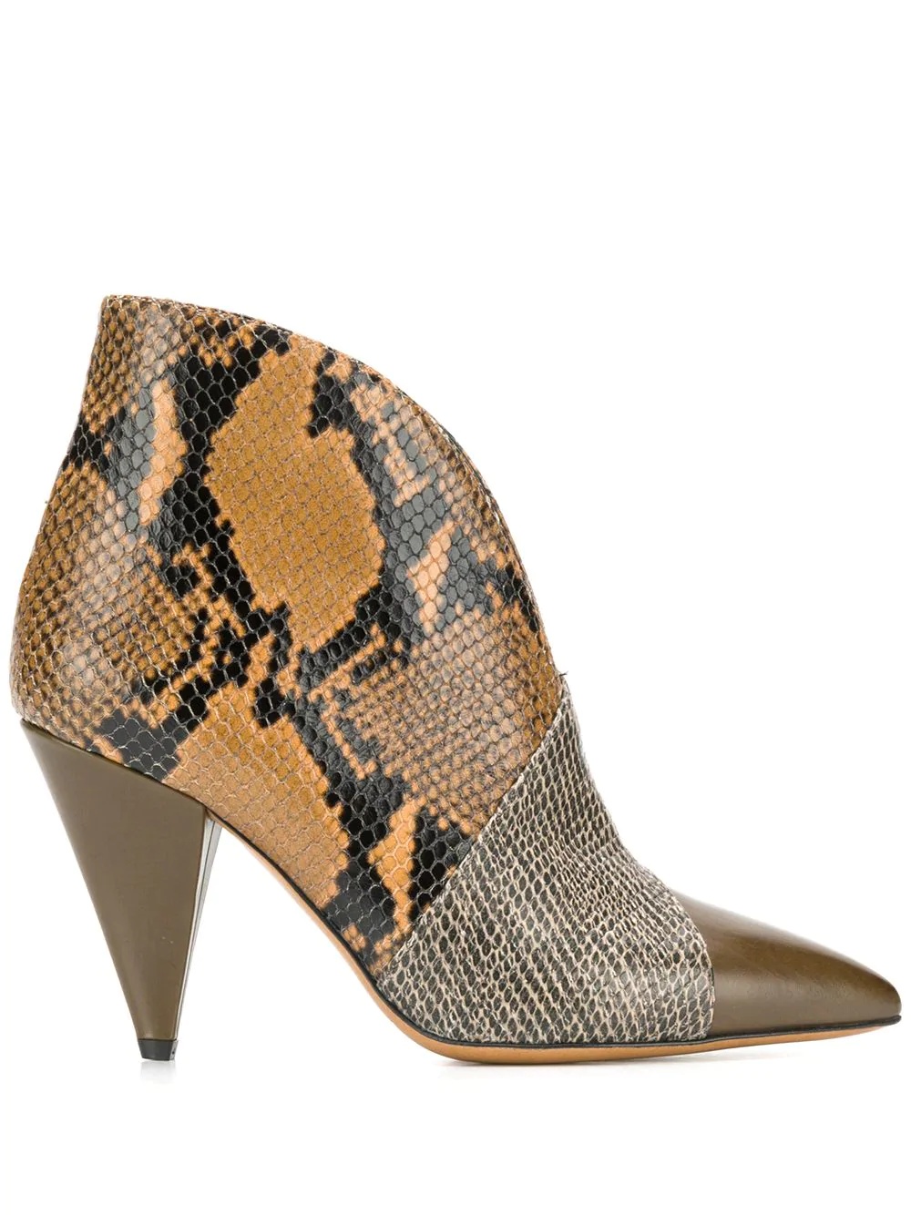 snakeskin-pattern boots - 1