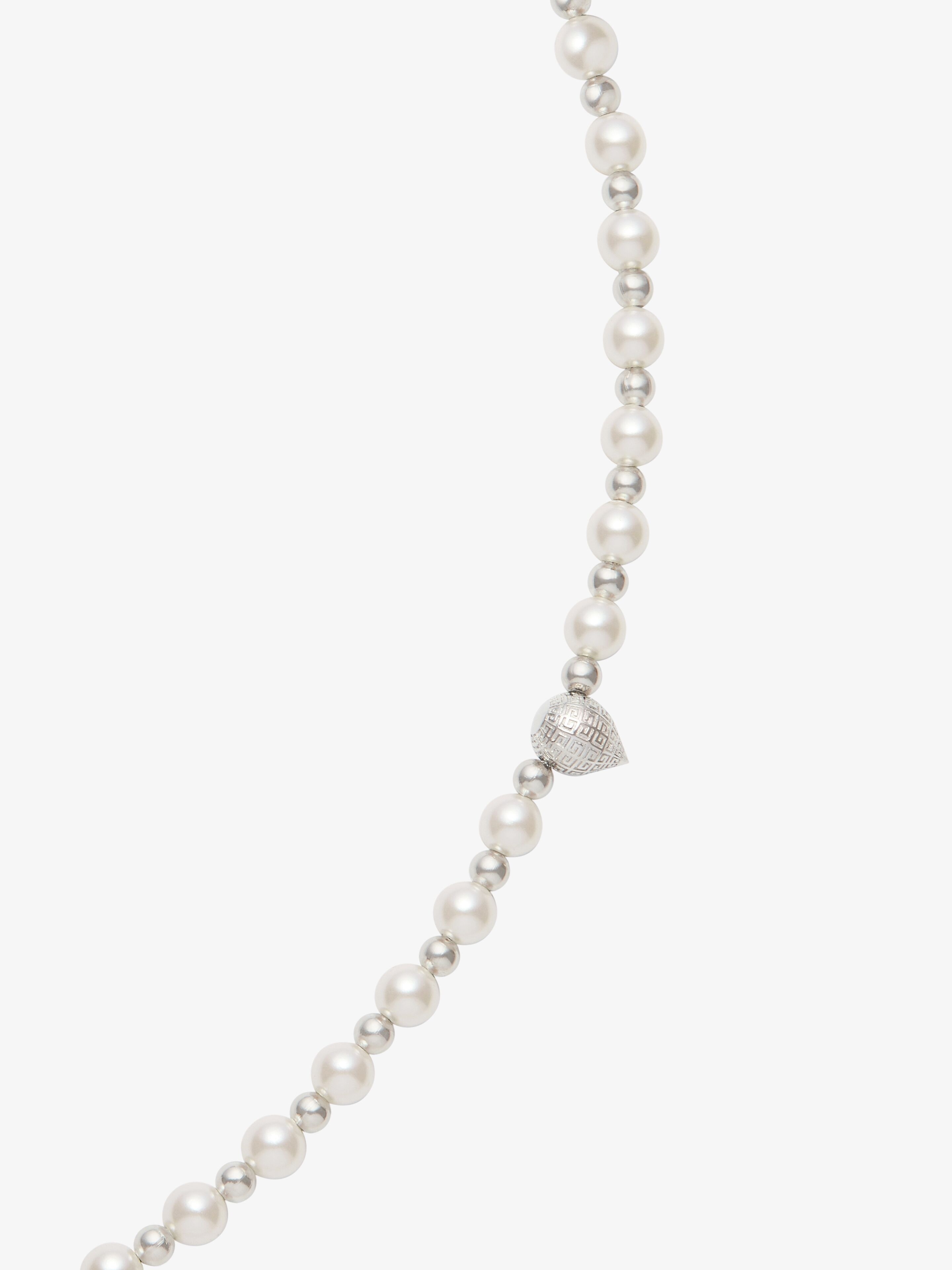 G STUD NECKLACE IN METAL WITH PEARLS - 2