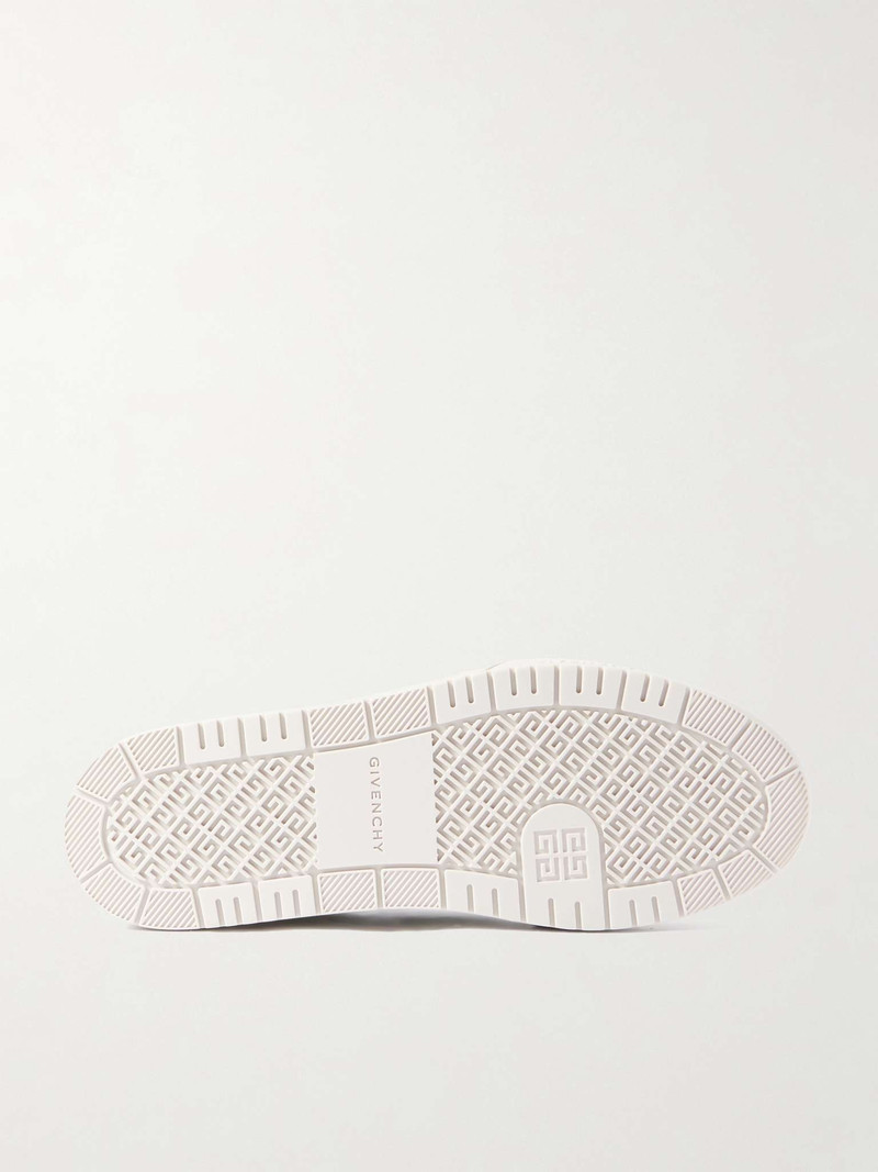 G4 Logo-Embossed Leather and Canvas Sneakers 3