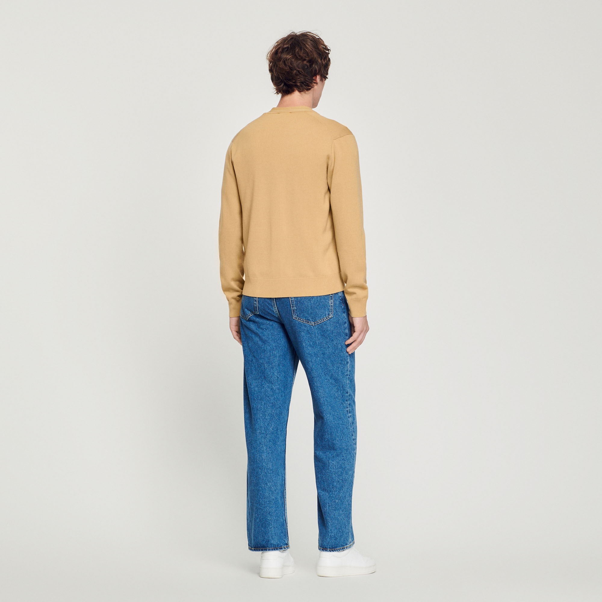 Wool cardigan with S patch - 6
