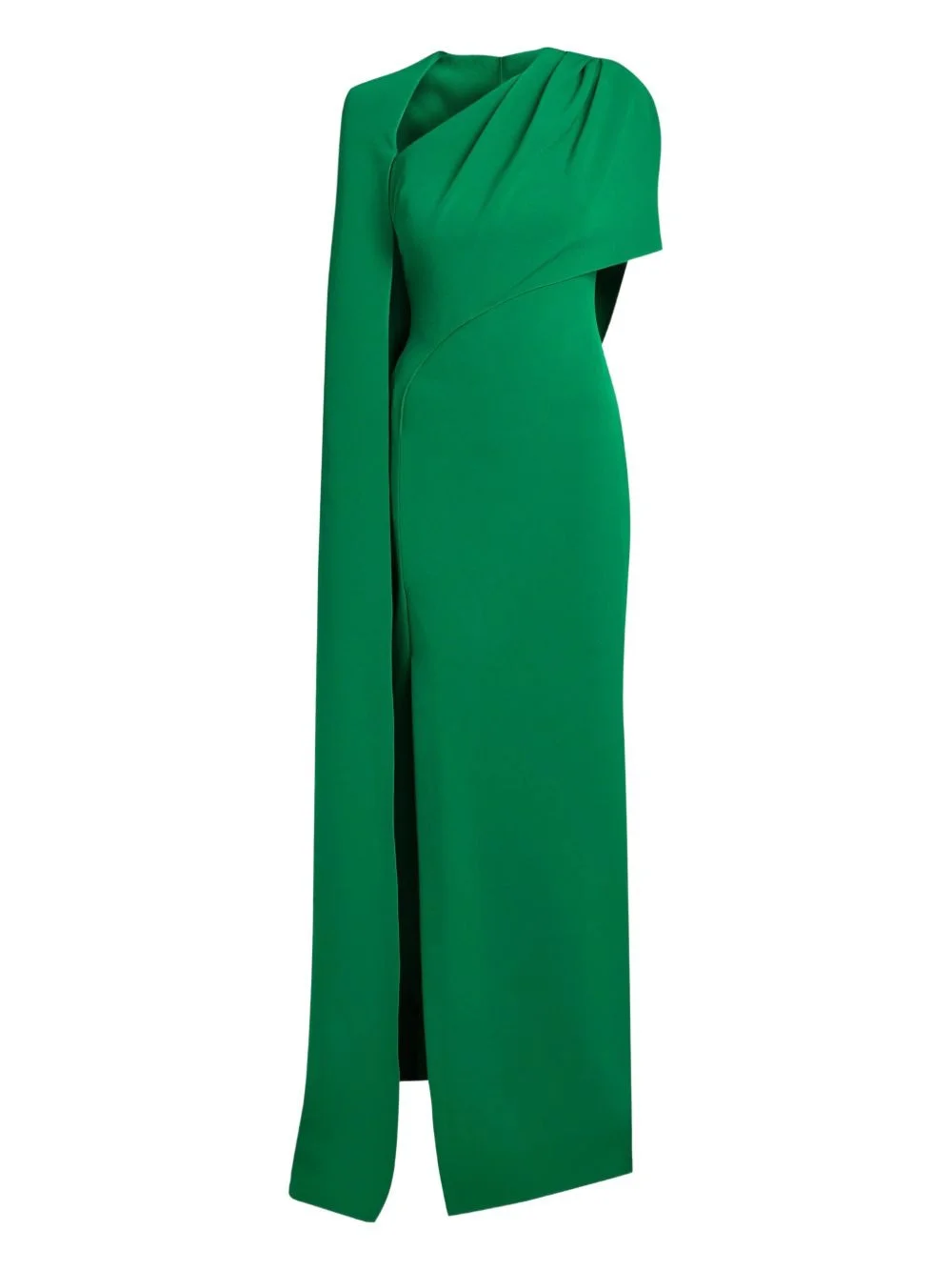asymmetric cape column gown - 1