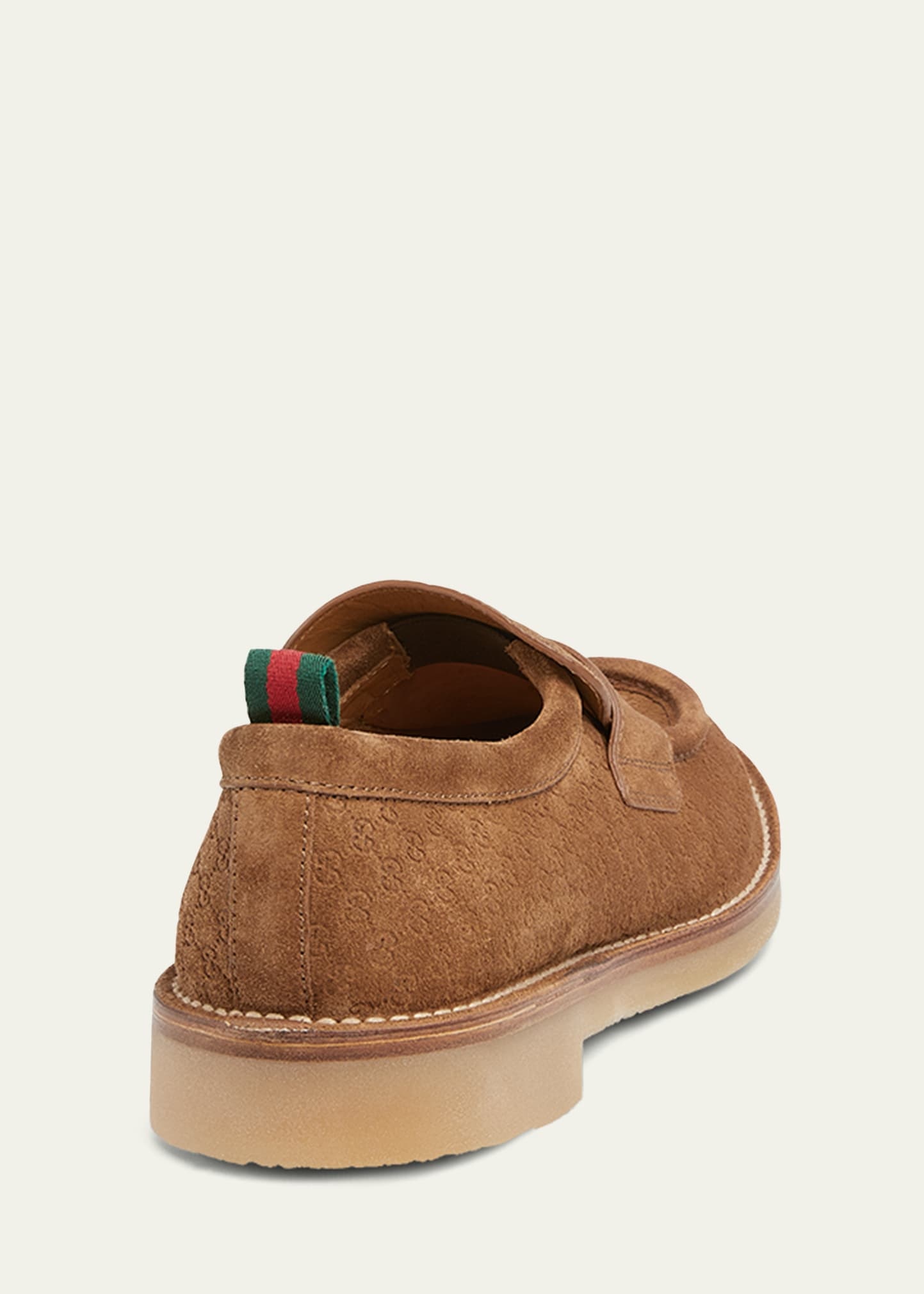 Men's Moreau GG Suede Crepe-Sole Penny Loafers - 2