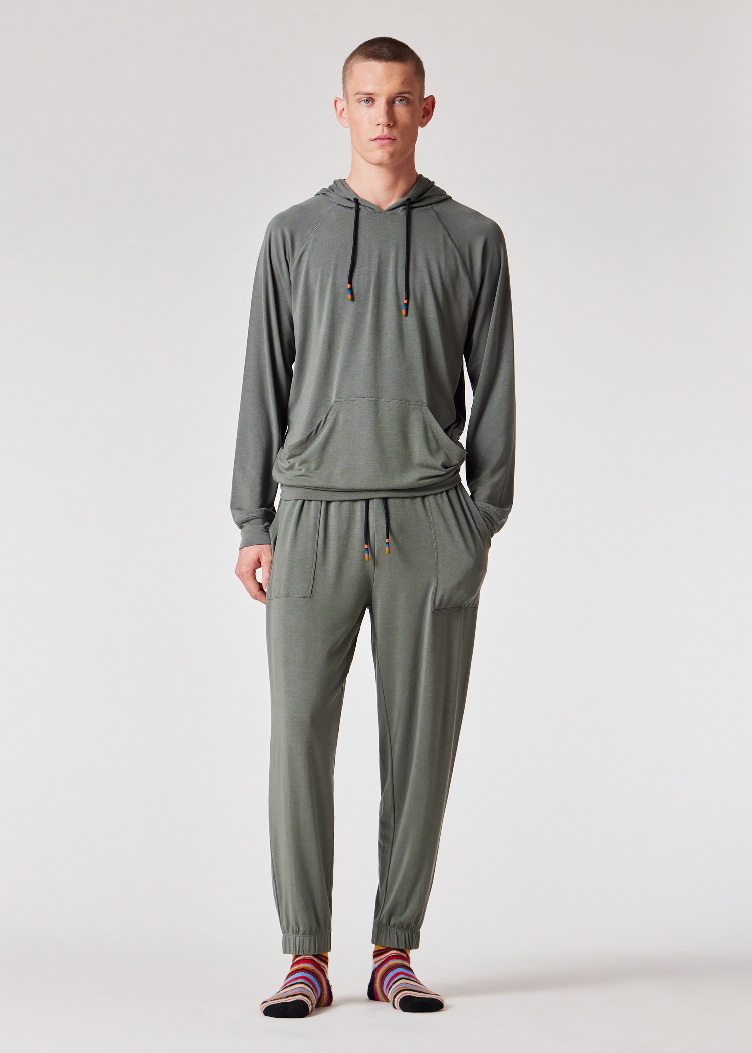 Khaki Modal-Blend Lounge Pants - 5
