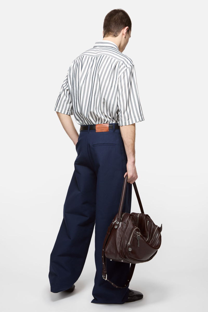 Stripe button-up shirt - Black/white 3