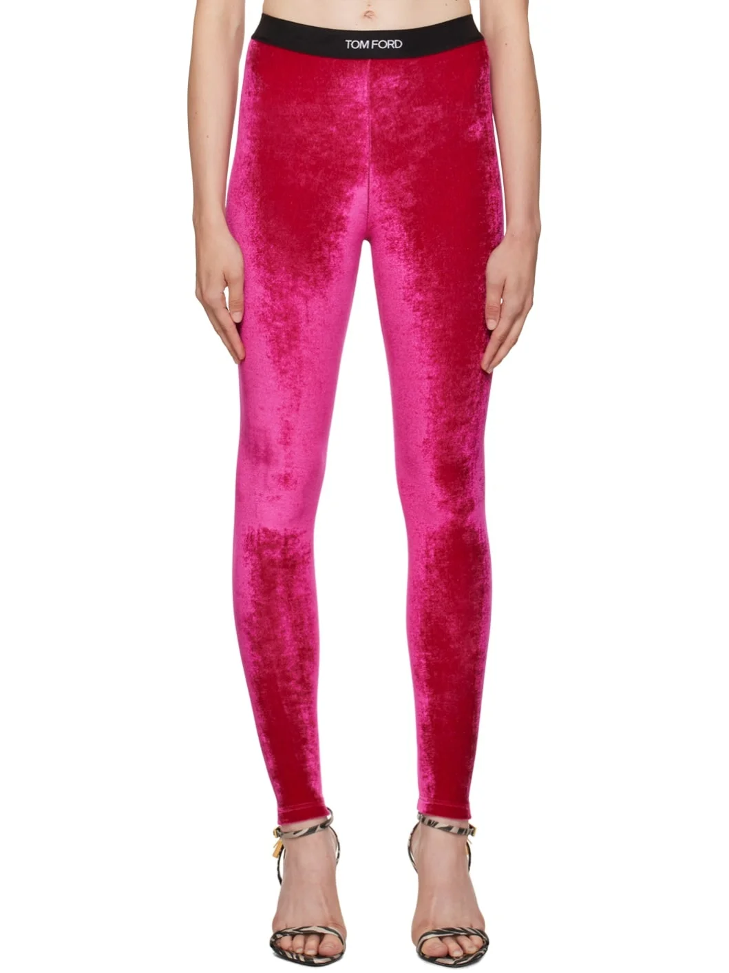 logo-waistband high-waisted leggings - 1
