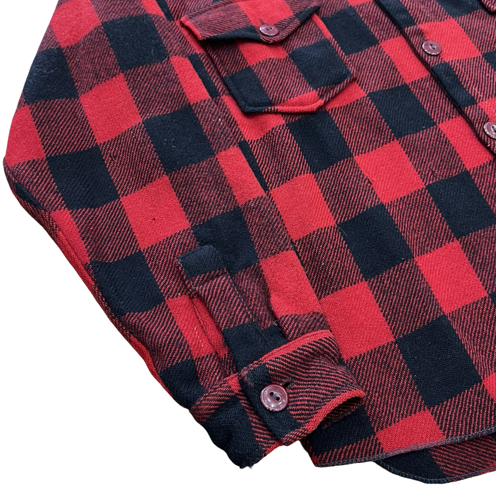 Final Blow - Vintage 1950s Chippewa Wool Buffalo Plaid Flannel Shirt SZ L - 3
