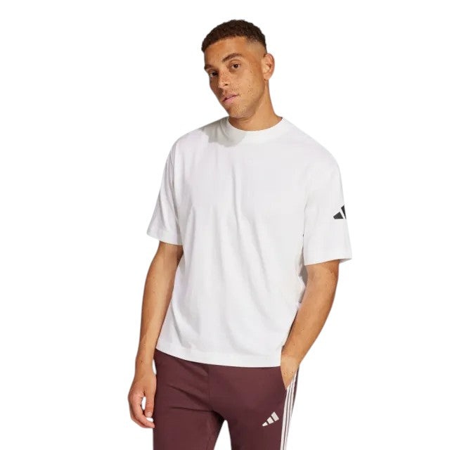 adidas Essentials Loose Fit 3 Bar Logo T-Shirt 'White' JC9296 - 2