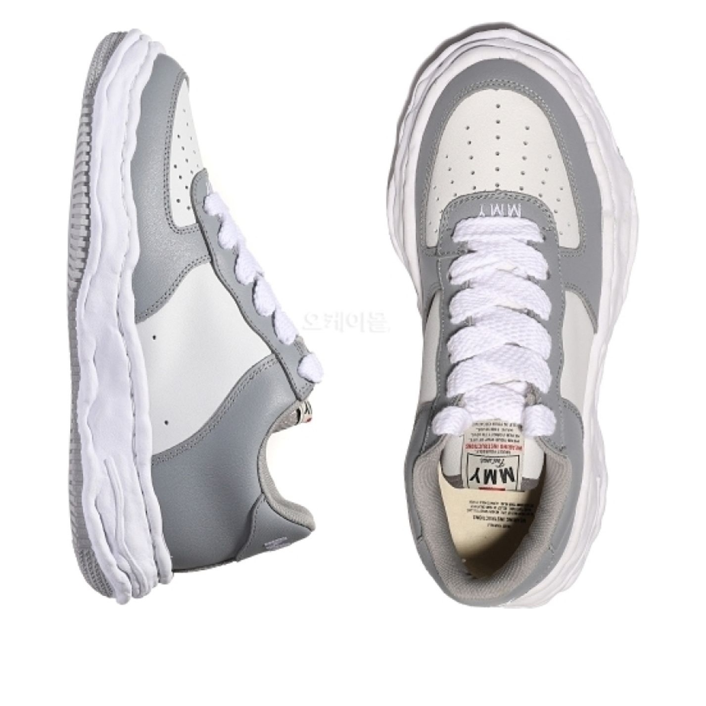 Maison MIHARA YASUHIRO Wayne OG Sole Leather Low 'Grey White' A08FW706-GRYWHT - 3