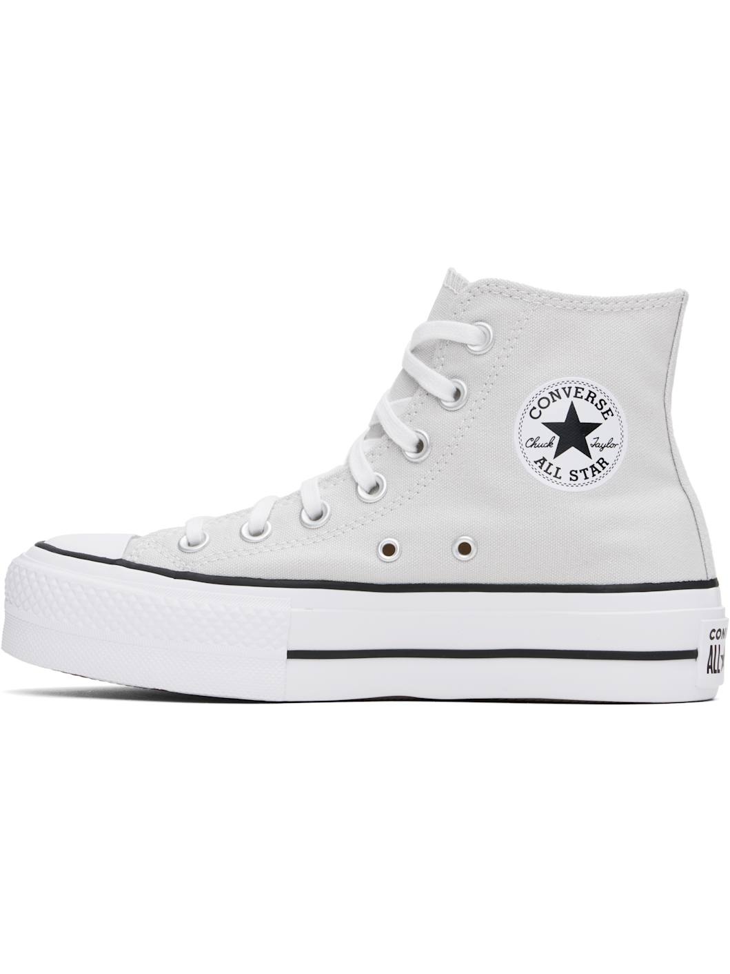 Gray Chuck Taylor All Star Lift Platform High Top Sneakers - 3