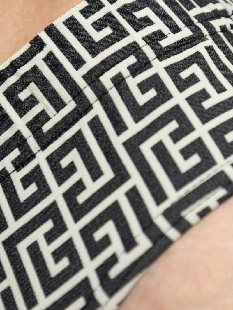 Balmain geometric-pattern swim briefs outlook