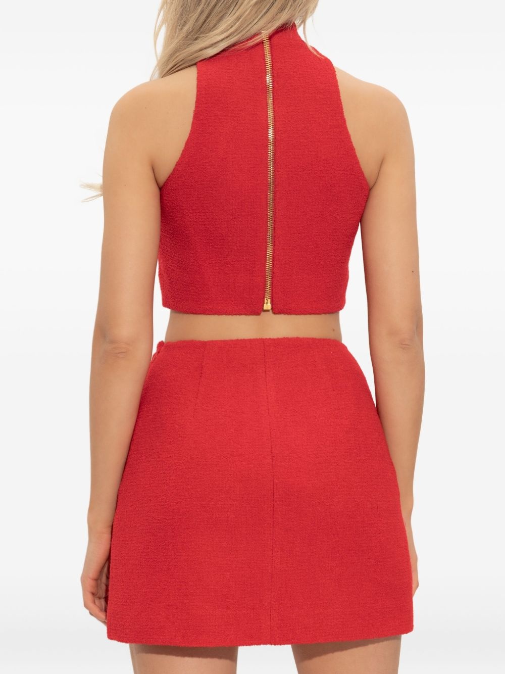high-neck button-detail top - 4