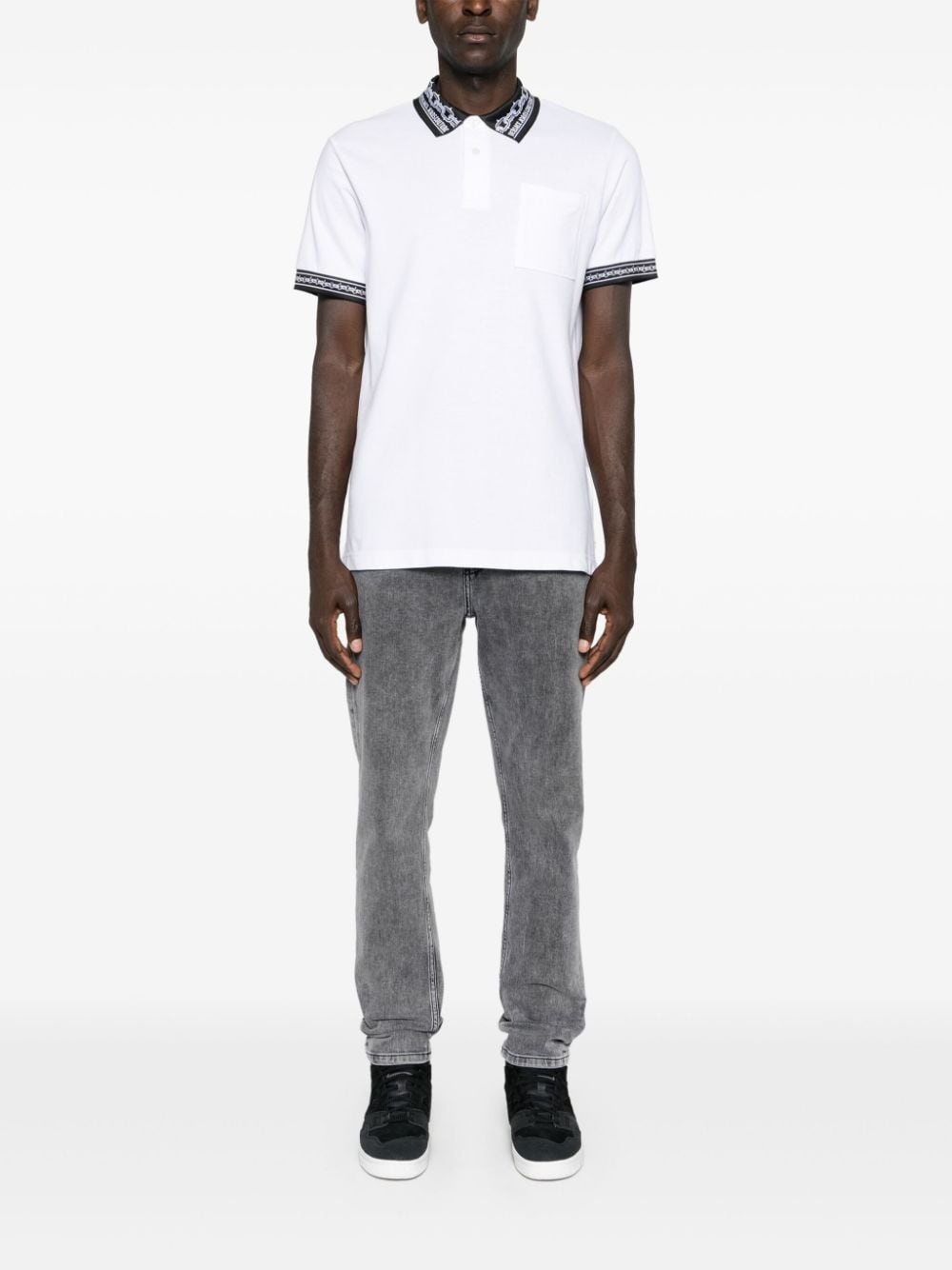 contrasting-trim piquÃ© polo shirt - 2
