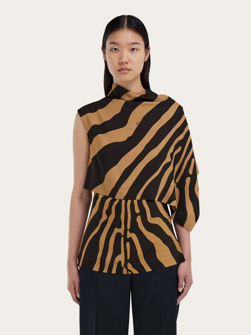 FERRAGAMO Sleeveless animal print top outlook