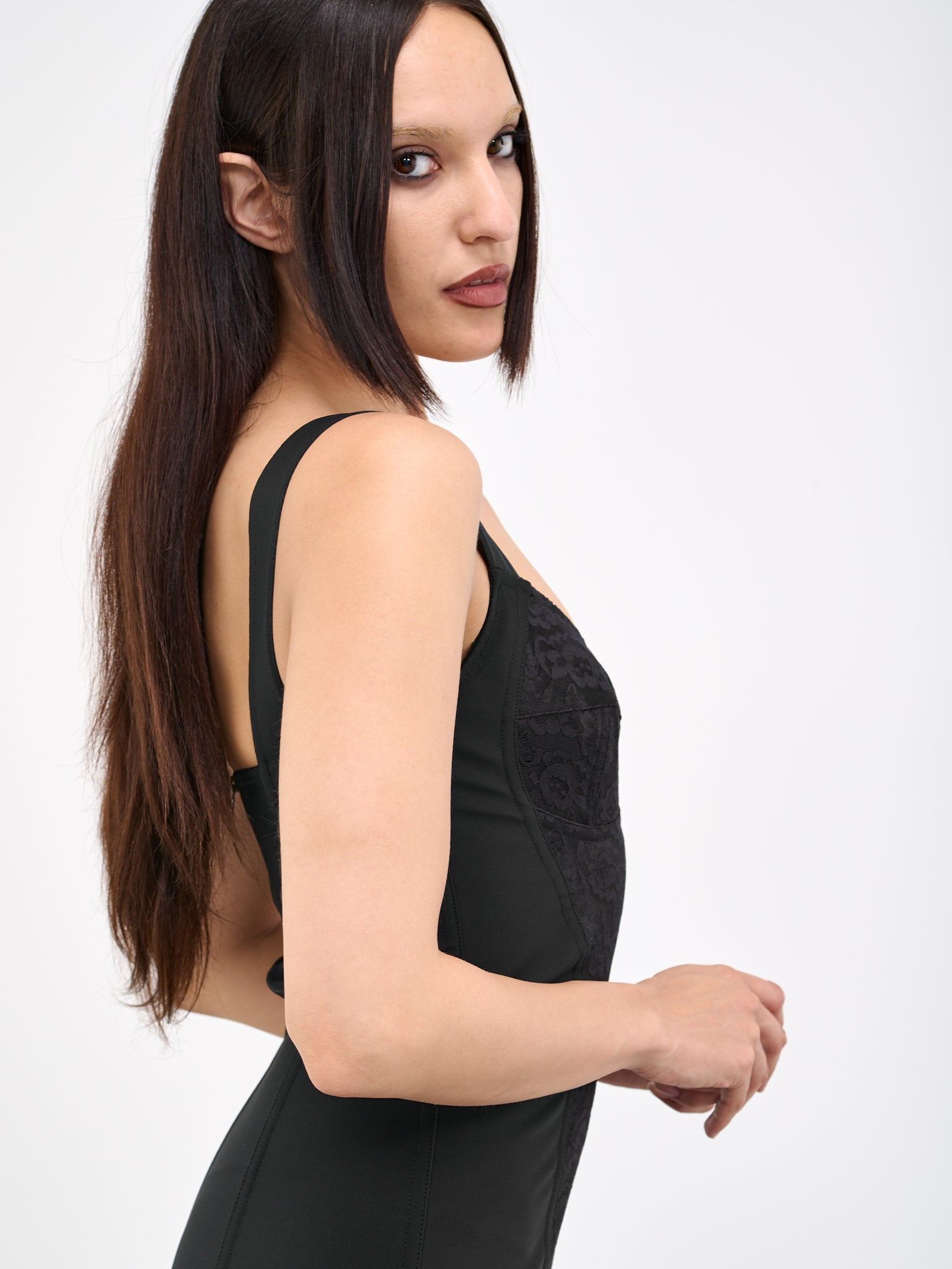 Lace Bustier Dress - 5