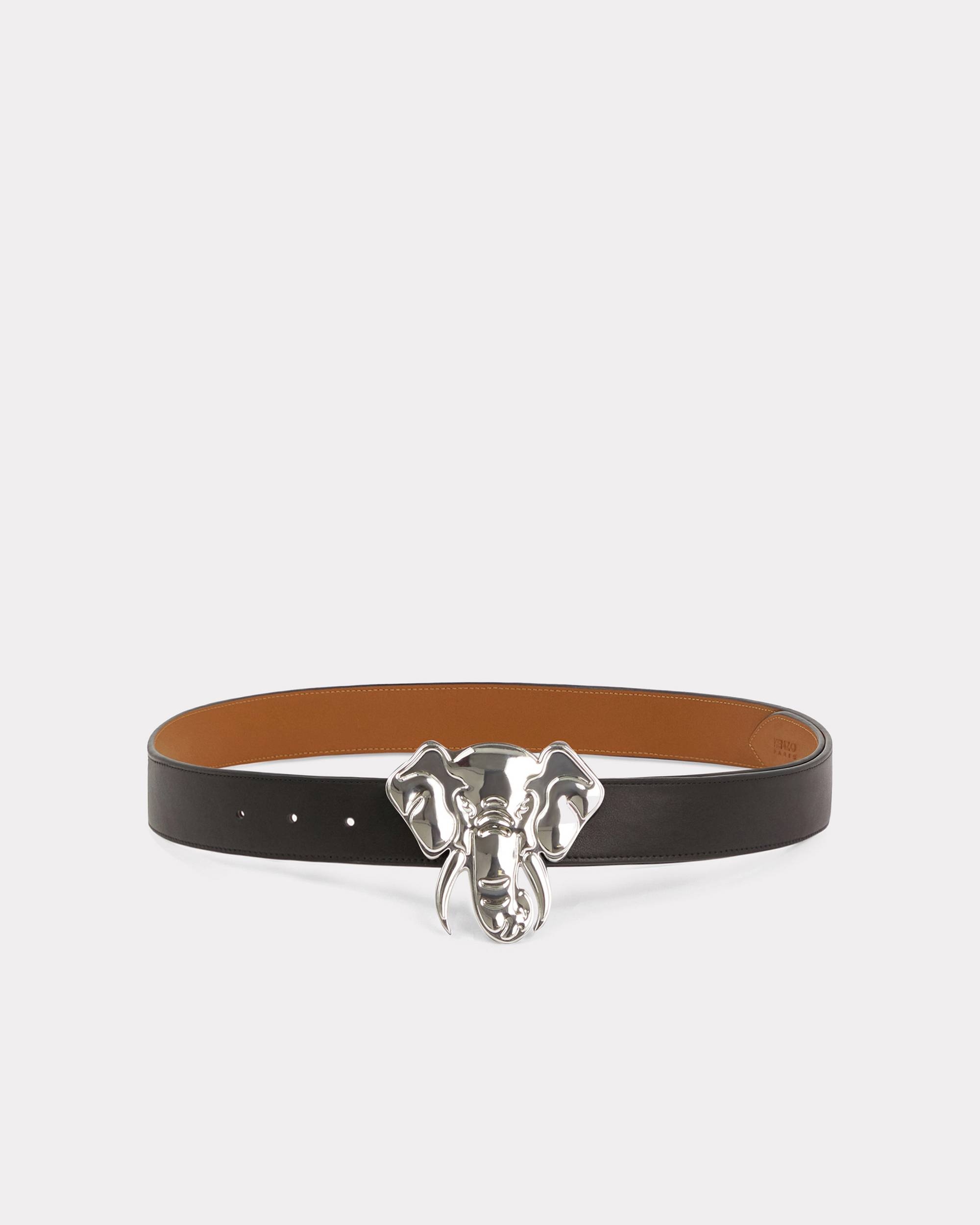 KENZO Wide reversible 'KENZO Elephant' leather belt | REVERSIBLE KENZO Wide reversible 'KENZO Elephant' leather belt | REVERSIBLE