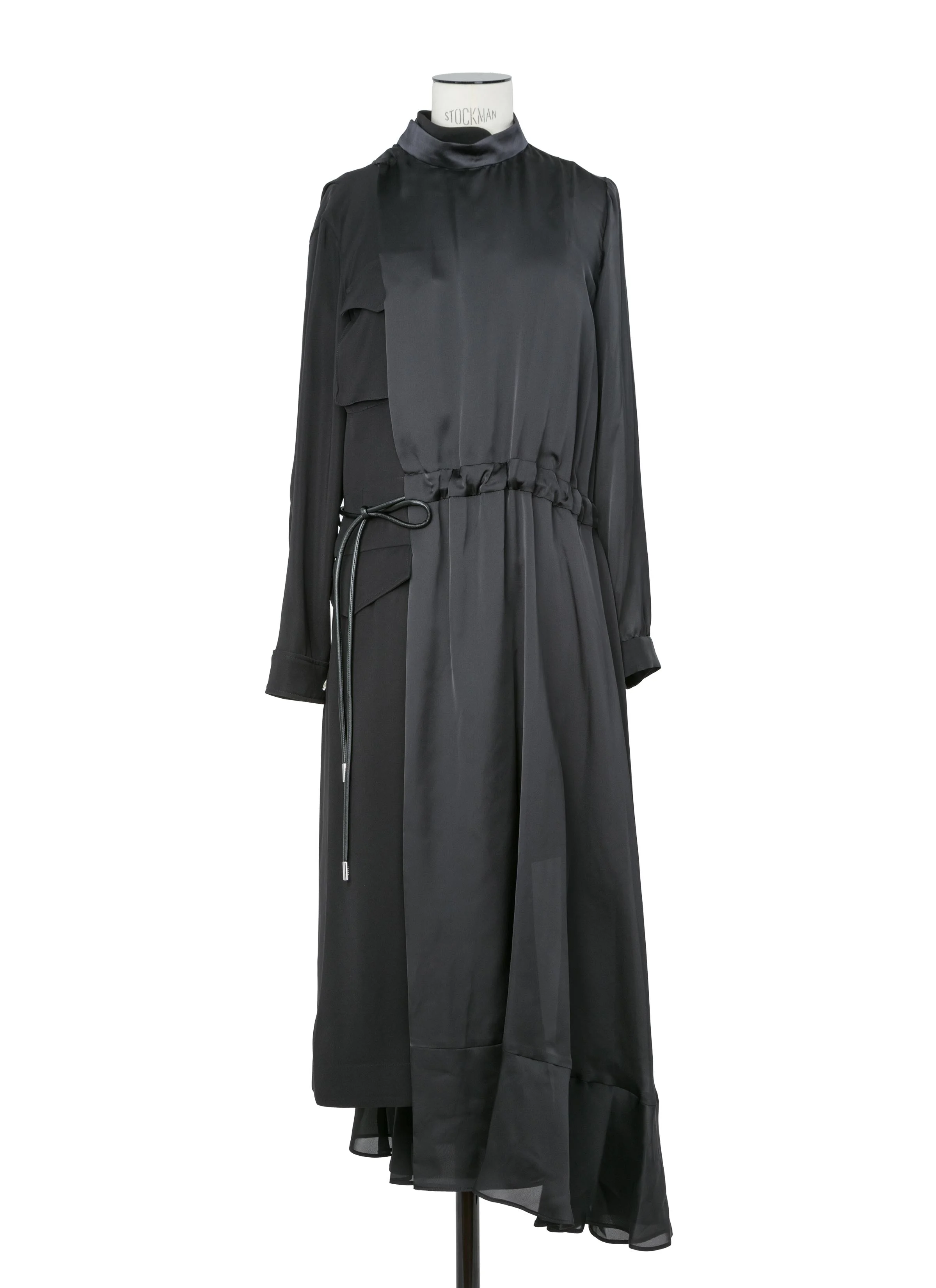 Crepe Back Satin x Satin Dress - 1