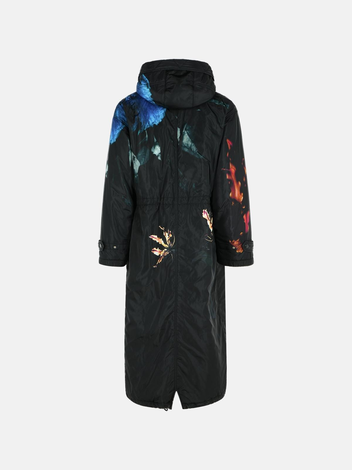 VARNA' BLACK POLYAMIDE COAT - 3