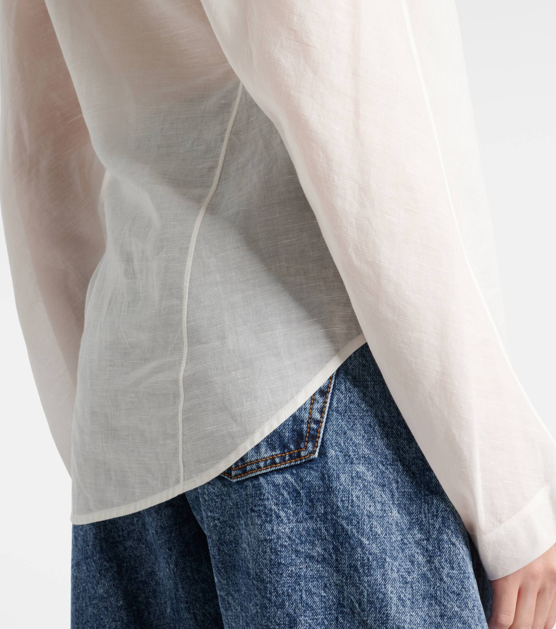 Cotton and linen blouse - 6