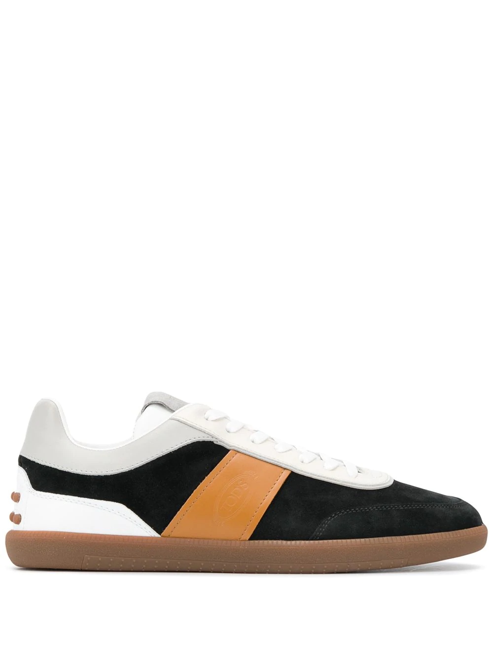 panelled low-top sneakers - 1