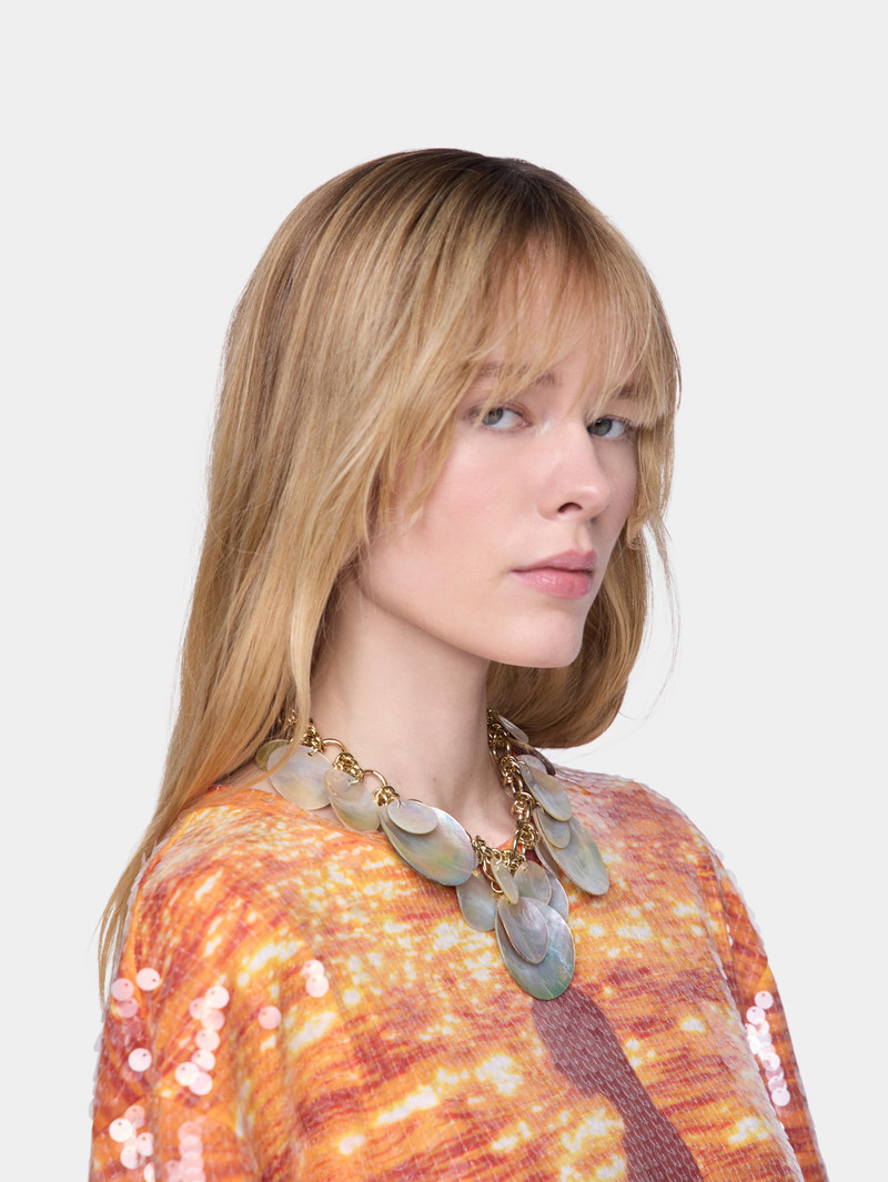 rabanne SHELL DISCS NECKLACE outlook