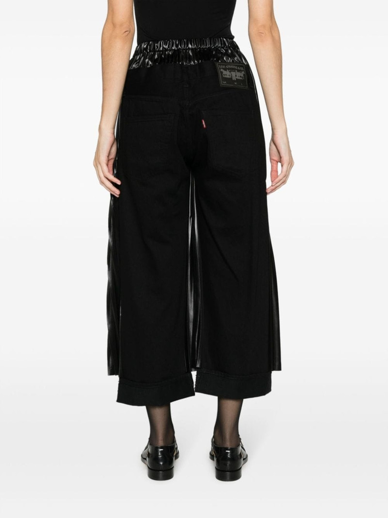 pleated layered cropped trousers 4