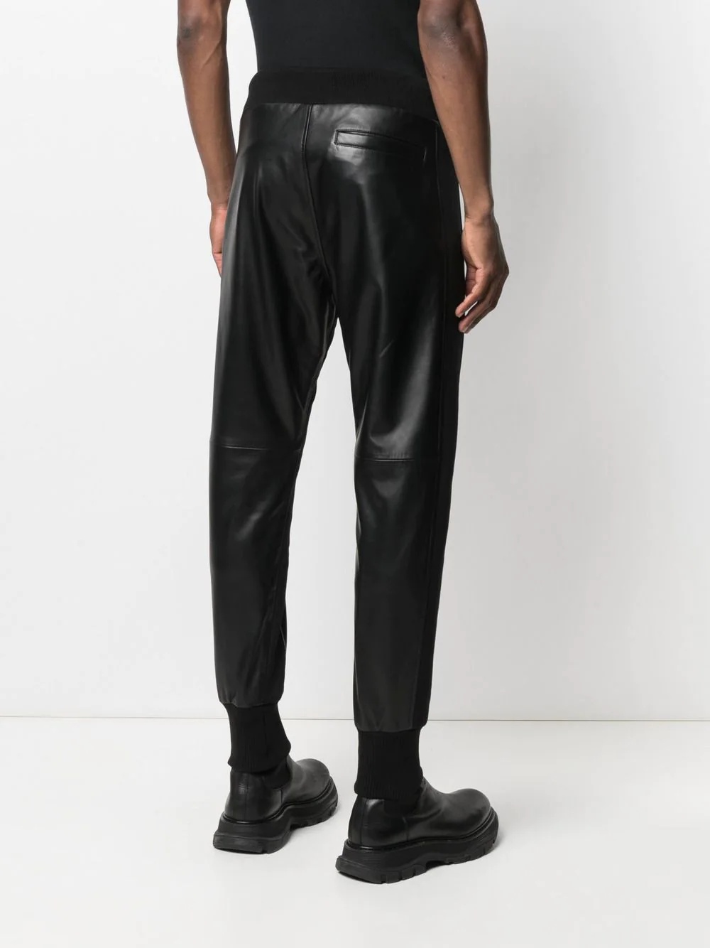 Iconic Plein leather trousers - 4