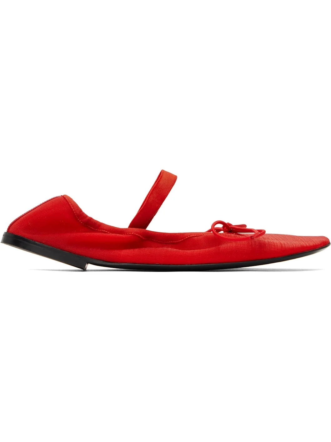 Red Glove Mary Jane Ballerina Flats - 1