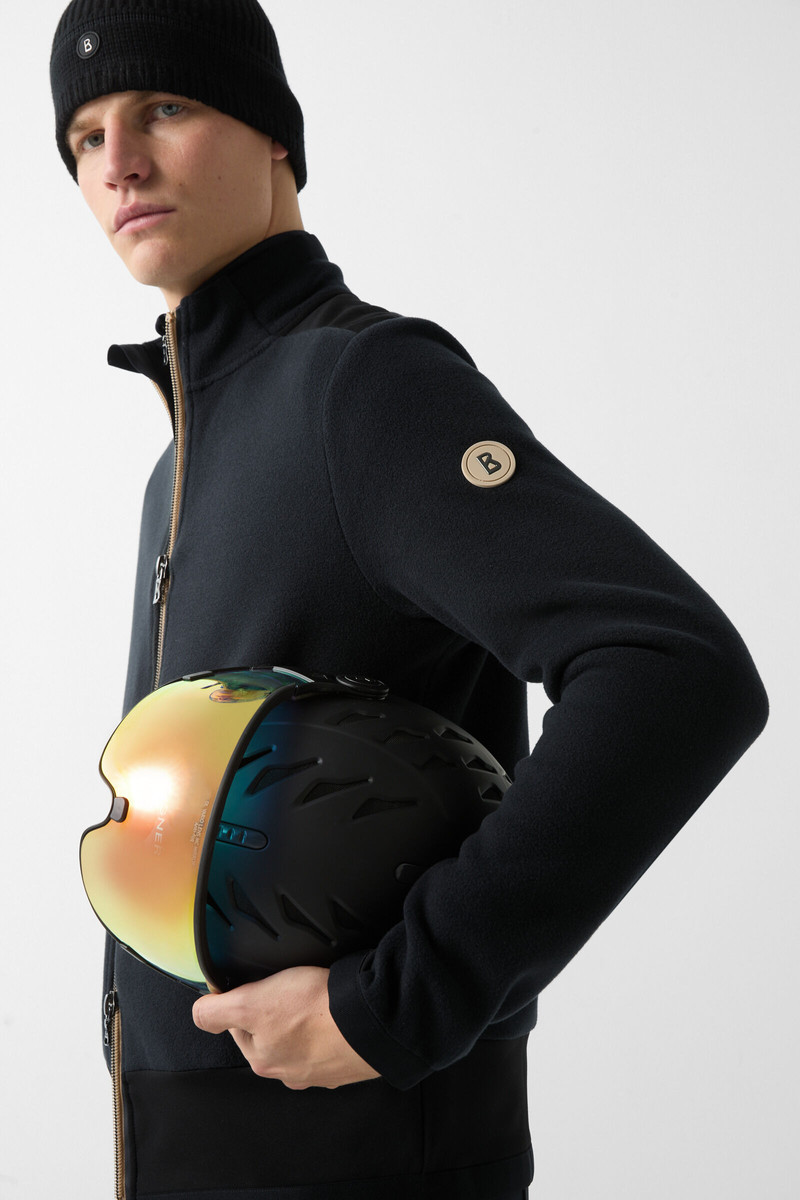 Fabio mid-layer fleece jacket in Black 6